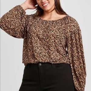 Ava & Viv plus size tan animal top